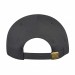 USA-made 6H Dark Gray Chino baseball cap, back view, manufactured in Newark NJ