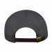 USA-made 6H Dark Gray Chino baseball cap, back view, manufactured in Newark NJ