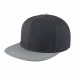 USA-made 6H Dark Gray-Light Gray Chino baseball cap, 3q view, manufactured in Newark NJ