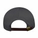 USA-made 6H Dark Gray-Light Gray Chino baseball cap, back view, manufactured in Newark NJ