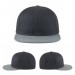 USA-made 6H Dark Gray-Light Gray Chino baseball cap, virtual view, manufactured in Newark NJ