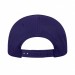USA-made 6H Purple Chino baseball cap, back view, manufactured in Newark NJ
