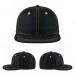 USA-made 6H Black-White Chino baseball cap, virtual view, manufactured in Newark NJ