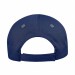 USA-made 6H Royal Blue-Light Gray Chino baseball cap, back view, manufactured in Newark NJ