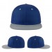 USA-made 6H Royal Blue-Light Gray Chino baseball cap, virtual view, manufactured in Newark NJ