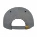 USA-made 6L Light Gray-Black Chino baseball cap, back view, manufactured in Newark NJ