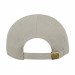 USA-made 6L Putty-Black Chino baseball cap, back view, manufactured in Newark NJ