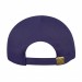 USA-made 6L Purple Chino baseball cap, back view, manufactured in Newark NJ