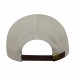 USA-made 6L Putty-Black Chino baseball cap, back view, manufactured in Newark NJ