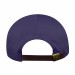 USA-made 6L Purple Chino baseball cap, back view, manufactured in Newark NJ