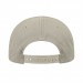 USA-made 6L Putty-Black Chino baseball cap, back view, manufactured in Newark NJ