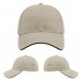 USA-made 6L Putty-Black Chino baseball cap, virtual view, manufactured in Newark NJ