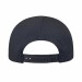 USA-made 6L Dark Gray-Light Gray Chino baseball cap, back view, manufactured in Newark NJ