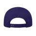 USA-made 6L Purple Chino baseball cap, back view, manufactured in Newark NJ