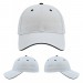 USA-made 6L White-Black Chino baseball cap, virtual view, manufactured in Newark NJ