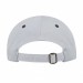 USA-made 6L Dark Gray-White Chino baseball cap, back view, manufactured in Newark NJ