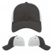 USA-made 6L Dark Gray-White Chino baseball cap, virtual view, manufactured in Newark NJ
