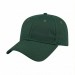 USA-made 6L Hunter Green-Khaki Chino baseball cap, 3q view, manufactured in Newark NJ