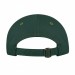 USA-made 6L Hunter Green-Khaki Chino baseball cap, back view, manufactured in Newark NJ