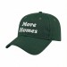 USA-made 6L Hunter Green-Khaki Chino baseball cap, decorated view, manufactured in Newark NJ