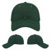 USA-made 6L Hunter Green-Khaki Chino baseball cap, virtual view, manufactured in Newark NJ