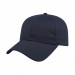 USA-made 6L Navy Chino baseball cap, 3q view, manufactured in Newark NJ