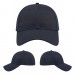 USA-made 6L Navy Chino baseball cap, virtual view, manufactured in Newark NJ