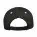 USA-made 6L White-Black Chino baseball cap, back view, manufactured in Newark NJ
