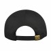 USA-made 6S Black Chino baseball cap, back view, manufactured in Newark NJ