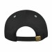 USA-made 6S Black-White Chino baseball cap, back view, manufactured in Newark NJ