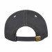 USA-made 6S Dark Gray-White Chino baseball cap, back view, manufactured in Newark NJ