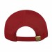 USA-made 6S Red Chino baseball cap, back view, manufactured in Newark NJ