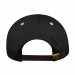 USA-made 6S Black-White Chino baseball cap, back view, manufactured in Newark NJ