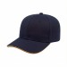 USA-made 6S Navy-Athletic Gold Chino baseball cap, 3q view, manufactured in Newark NJ