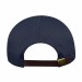 USA-made 6S Navy-Light Gray Chino baseball cap, back view, manufactured in Newark NJ