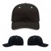 USA-made 6S Black-White Chino baseball cap, virtual view, manufactured in Newark NJ