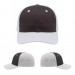 USA-made 6S Dark Gray-White Chino baseball cap, virtual view, manufactured in Newark NJ