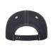 USA-made 6S Dark Gray-White Chino baseball cap, back view, manufactured in Newark NJ