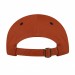 USA-made 6S Black-Orange Chino baseball cap, back view, manufactured in Newark NJ