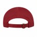 USA-made 6S Red Chino baseball cap, back view, manufactured in Newark NJ