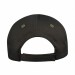 USA-made 6S Black-Khaki Chino baseball cap, back view, manufactured in Newark NJ