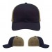 USA-made 6S Navy-Khaki Chino baseball cap, virtual view, manufactured in Newark NJ