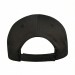 USA-made 6S White-Black Chino baseball cap, back view, manufactured in Newark NJ