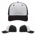 USA-made 6S White-Black Chino baseball cap, virtual view, manufactured in Newark NJ