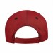 USA-made 6S Red-Black Chino baseball cap, back view, manufactured in Newark NJ