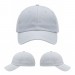 USA-made 6U White Chino baseball cap, virtual view, manufactured in Newark NJ