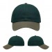 USA-made 6U Hunter Green-Khaki Chino baseball cap, virtual view, manufactured in Newark NJ