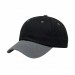 USA-made 6U Black-Light Gray Chino baseball cap, 3q view, manufactured in Newark NJ