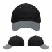 USA-made 6U Black-Light Gray Chino baseball cap, virtual view, manufactured in Newark NJ
