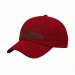 USA-made 6U Red-Navy Chino baseball cap, decorated view, manufactured in Newark NJ